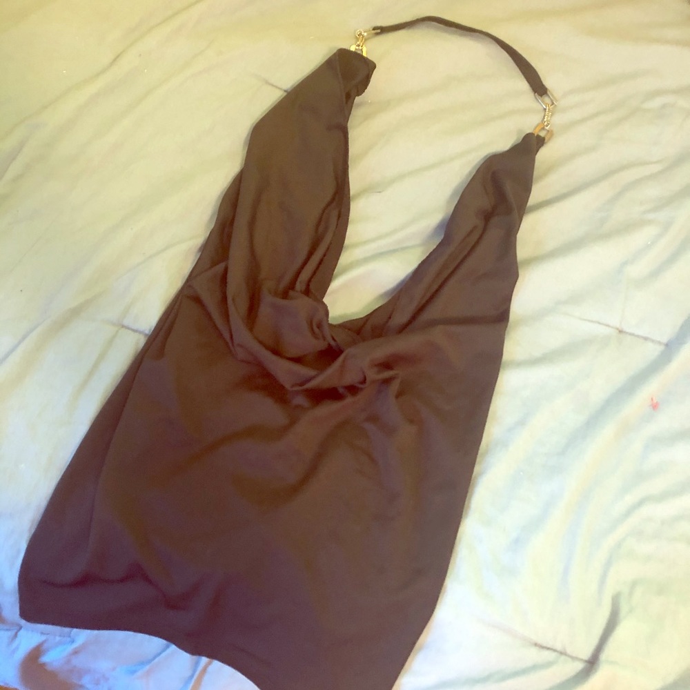 Black Halter Clubbing Top